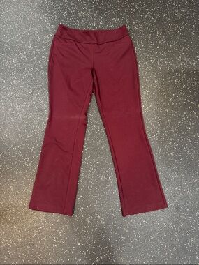 New York & Company Maroon Boot Cut Pants